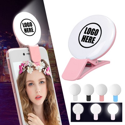 Rechargeable Mini Selfie Clip Light & Webcam