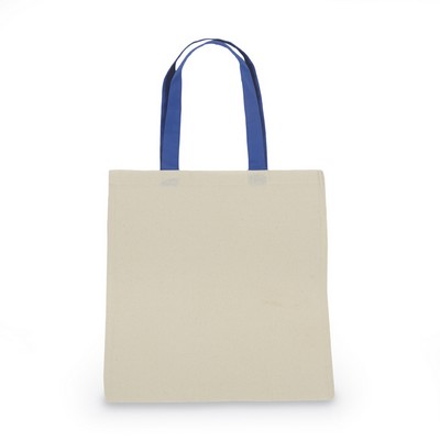 Economical Cotton Tote Bag Natural Body with Color Handles