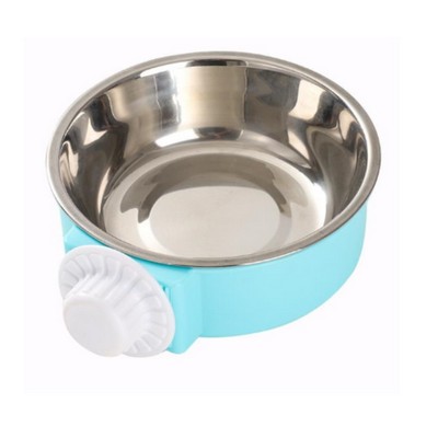 Removable Stainless Steel Hanging Pet Cage Bowl