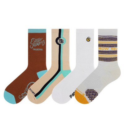 Jacquard Knit Crew Socks