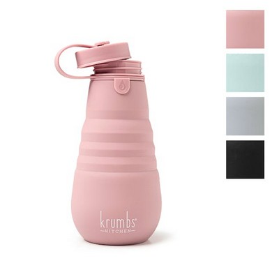 Collapsible Water Bottles - Silicone, 4 Colors (Case of 24)