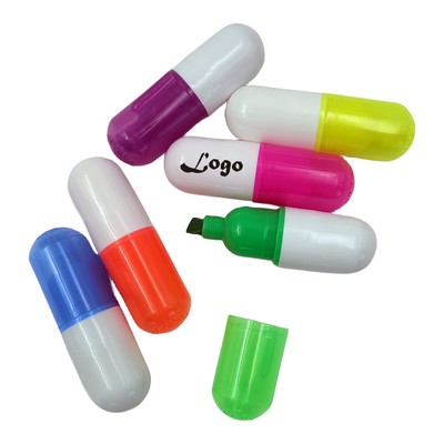 Mini Pill Shaped Highlighter Pens