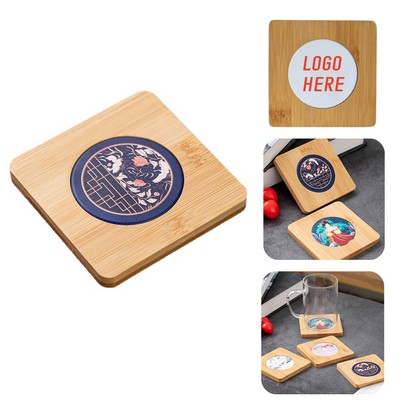 Bamboo Ceramic Combo Coaster MOQ 50