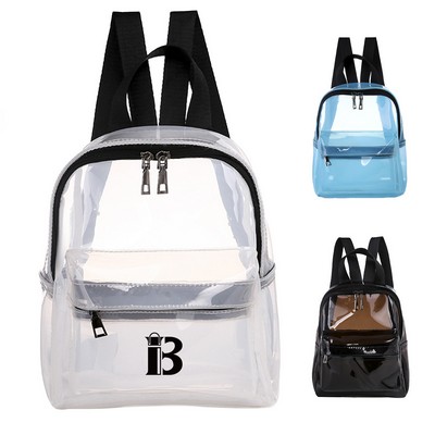 PU Leather Waterproof Transparent Backpack