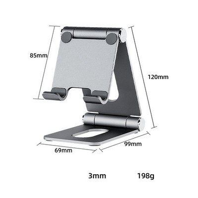 Fully Adjustable Aluminum Desktop Phone Holder - Foldable & Secure