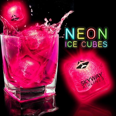 Pink Neon Lited Ice Cubes(Pad Print)