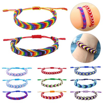 LGBTQ Rainbow Braided Bracelets