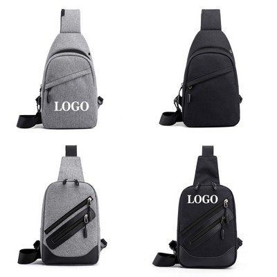 Crossbody Backpack Sling Bag With Earphone Jack