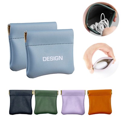 PU Leather Squeeze Coin Purse