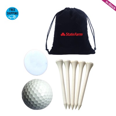 Golf Gift Sets with Velour Pouch