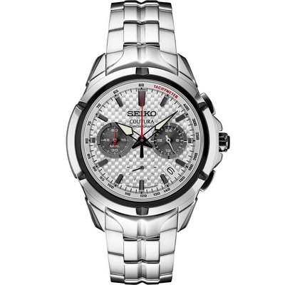 Seiko Coutura SS Quartz Chronograph Silver Dial Watch