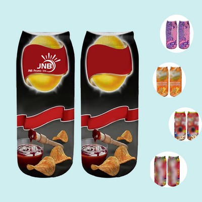 3D Funny Novelty Cartoon Food Tube Sock