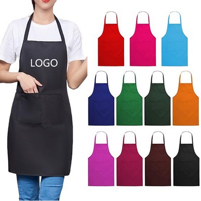 Waterproof PVC Bib Apron with Front Pocket