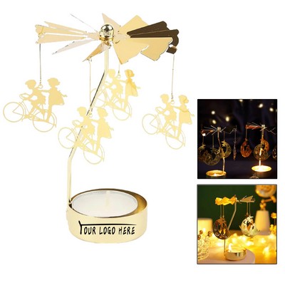 Romantic Riding Spinning Candle Holder