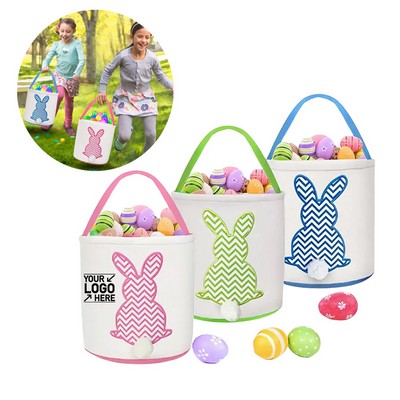 Rabbit Bucket Easter Eggs Bunny Baskets Tote Bags For Kids