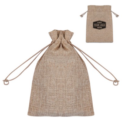 Jute Linen Drawstring Drawstring Pocket