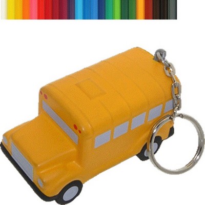 School Bus Stress Ball Keychain