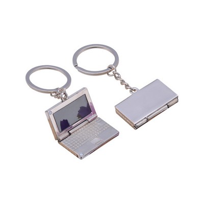 Zinc Alloy Mini Laptop Keychain Charm