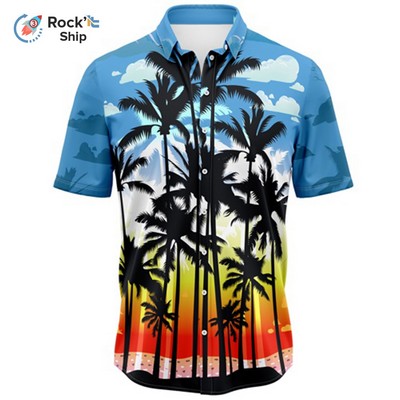 Rock'it 3-Day Unisex 135 GSM 4-Way Stretch UV Resistant Sublimation Hawaiian Shirts