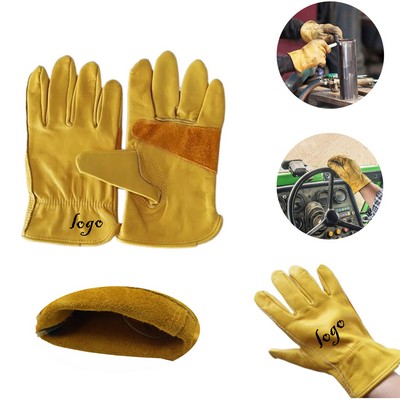 MOQ20 AB/BC Grade Top Grain Leather Work Gloves