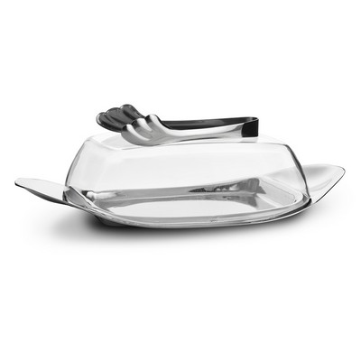 Stainless Steel Butter Dish with Easy to Hold Lid