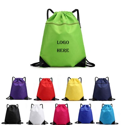 Drawstring Sportpacks With Zippred Front Pocket