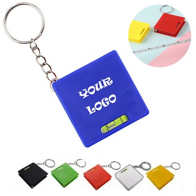 Measuring Tape Keychain With Level