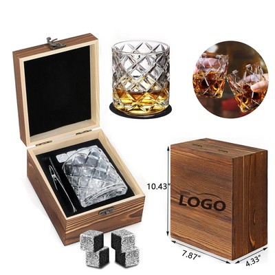 Whiskey Bourbon Stones Drinking Gift Set for Men Dad Husband Birthday Father's Day Groomsmen Gifts