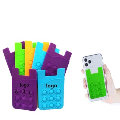 Popper Stress Reliever Silicone Phone Wallet