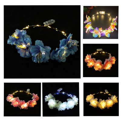 LED Flower Crown Headband Warm White