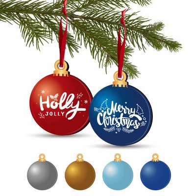 Solid Color Christmas Ornament - Snowball