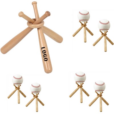 Wooden Round Mini Baseball Bats And Wooden Circles