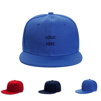 Flat Brim Solid Color Hip-Hop Hat