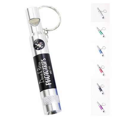 Keychain with Flashlight and Whistle