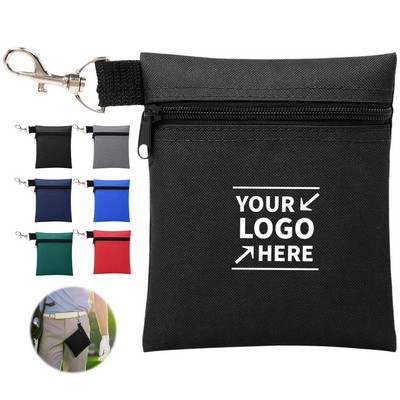 Zipper Golf Tee/Ball Pouch Bag