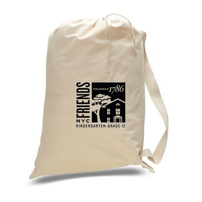 Large Canvas Laundry Bag - Heat Transfer