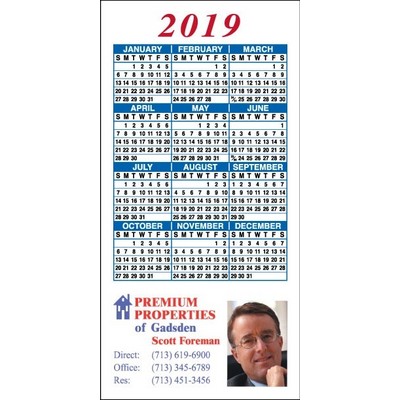 Calendar Magnet w/Square Corners (2"x 4")