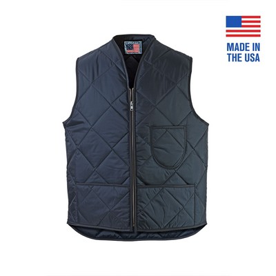 Quilted Nylon Vest w/Kidney Flap - Domestic