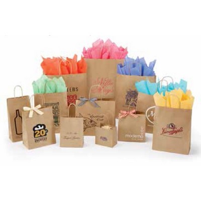 Recycled Natural Kraft Paper Shopping Bag (18"x 7"x 19")