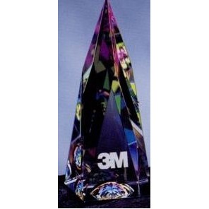 Optical Crystal Rainbow Dome Steeple Award (4"x1 5/8")