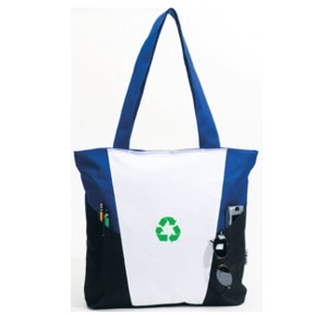 Recycled Large 3 Color Tote Bag