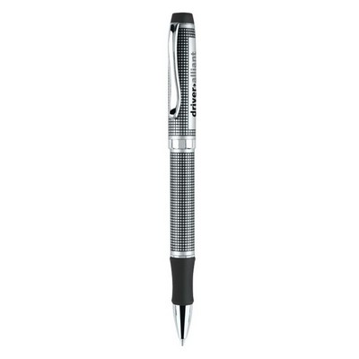 Silver Heavyweight Brass Construction Ballpoint Pen