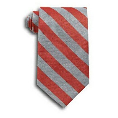 School Stripes Tie - Red/Gray