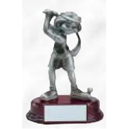 5 1/2" Resin Sculpture Award w/ Oblong Base (Comic Golf/ Female)