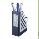 Digital Clock w/Pen Holder