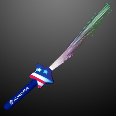 Imprintable Fiber Optic Stars & Stripes Wand