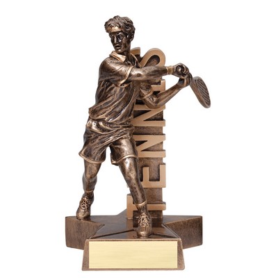 Tennis, Male - Billboard Resins - 8-1/2"