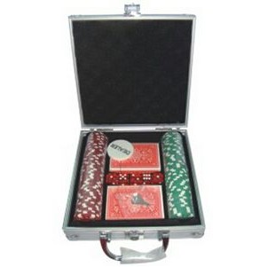 100 Piece Poker Chip Set in Aluminum Case