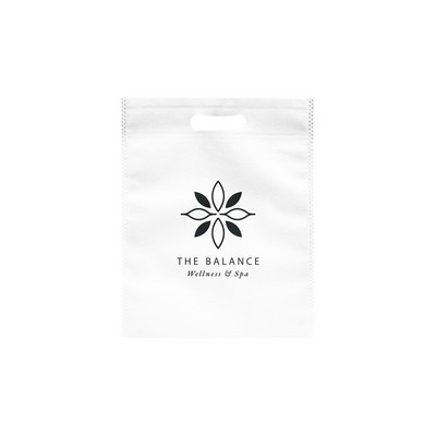 Non-Woven White PP Merchandise Bag (10"x12")