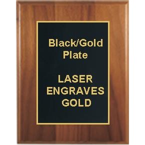 Cherry Plaque 7" x 9" - Black/Gold 5" x 7" Designer Plate